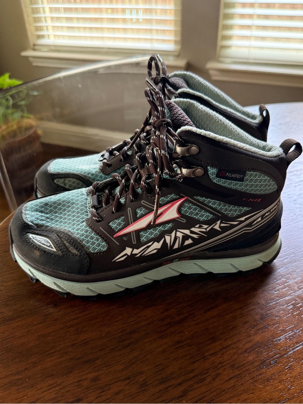 Women's Altra Lone Peak 3.0 V-Flex Polartek Zero Drop Shoes Black Blue/Teal